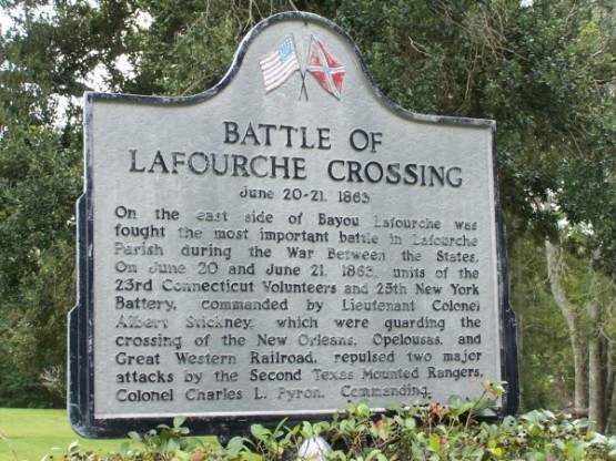 Battle of Lafourche Crossing Waymarker
